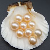 Материалы для творчества handmade. Livemaster - original item Pearl natural semi-drilled light gold 8.  mm class AAA. Handmade.