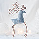 Новогодняя игрушка олень, новогодний подарок, интерьерная игрушка. Игрушки. Snow petals. Ярмарка Мастеров.  Фото №4