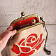 Bolso cosmético con corchete ' rosa'. Clasp Bag. Sewing fad. Интернет-магазин Ярмарка Мастеров.  Фото №2