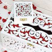 Свадебный салон handmade. Livemaster - original item Author`s set: wedding Treasury and ring box. Handmade.