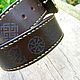 Men's belt made of Buffalo leather. Straps. Marik Leather Craft. My Livemaster. Фото №4