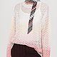 Ажурный трикотаж Missoni. Белый/нежно-розовый. Ткани. Mariteks  Итальянские  ткани. Интернет-магазин Ярмарка Мастеров.  Фото №2