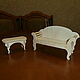 furniture for dolls 1:12. Set. Sofa with coffee table, Doll furniture, Belgorod,  Фото №1