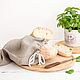 Linen bread bag-eco-Bag made of flax, Covers for tableware, Moscow,  Фото №1