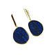 Lapis lazuli earrings, drop earrings, dark blue earrings, Earrings, Moscow,  Фото №1