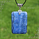 pendant with agate on a leather cord 'blue sky'. Pendants. Author studio Kamelya - Polina. My Livemaster. Фото №4