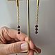 Заказать Серьги с бразильским гранатом. VechkaNova_Jewelry -Чувственные и элегантные украшения из натуральных. Ярмарка Мастеров. . Серьги классические Фото №3