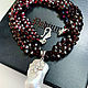 Garnet necklace with Baroque pearls. Necklace. Magical Beauty Gems. Online shopping on My Livemaster.  Фото №2