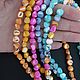 Перламутр жёлтый галтовка 6-8 мм нить. Бусины. Niakrise beads. Интернет-магазин Ярмарка Мастеров.  Фото №2