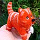 Котик из шерсти "Рыжик". Войлочная игрушка. Валяние с любовью (lovely-felting). Интернет-магазин Ярмарка Мастеров.  Фото №2