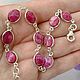 Заказать Серебряный браслет с рубинами корундами. Ksenia-jewelry-. Ярмарка Мастеров. . Браслет-цепочка Фото №3