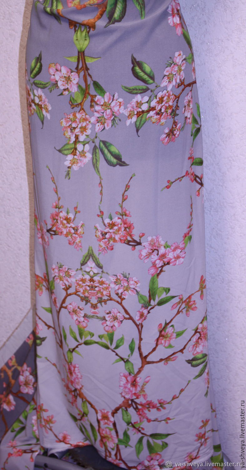 Вискозный шифон "Сакура" жемчужно-серая в интернет-магазине на Ярмарке ...