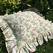 Для дома и интерьера handmade. Livemaster - original item Linen pillowcases with ruffles 