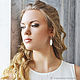 Earrings white oval artistik gift women 'Musical notation'. Earrings. Tania Dav (Dragon Porter Russia). Online shopping on My Livemaster.  Фото №2
