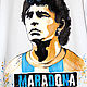 T-shirt print of the football player Maradona hand painted. T-shirts and undershirts for men. Koler-art handpainted wear. My Livemaster. Фото №5