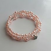 Multi-row bracelet made of beads