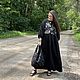 Черное льняное платье женское длинное оверсайз. Платья. ●Zanka●авторская одежда и аксессуары. Ярмарка Мастеров.  Фото №6