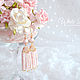 AAA pink Peruvian opal earrings, gilt, tassels. Tassel earrings. White Book. Online shopping on My Livemaster.  Фото №2