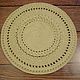 Carpets for the home: a round rug made of Provence cord in openwork. Floor mats. knitted handmade rugs (kovrik-makrame). My Livemaster. Фото №4