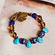Bracelet made of lapis lazuli,Turkmenia,Topaz and hematite. Bead bracelet. Jewelry Elena. My Livemaster. Фото №4