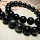 Obsidian silver 10 mm. Beads1. Elena (luxury-fittings). Online shopping on My Livemaster.  Фото №2