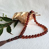 Фен-шуй и эзотерика handmade. Livemaster - original item Muslim rosaries from Baltic amber, color is tea, 25g. Handmade.