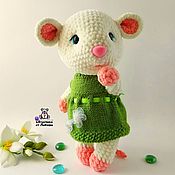 Куклы и игрушки handmade. Livemaster - original item Toy Mouse knitted from plush yarn mouse toy symbol of the year. Handmade.