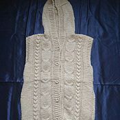 Одежда handmade. Livemaster - original item The hooded vest.Fleece. Handmade.