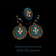 Order Embroidered clip Artemis. Art Stitch by Juli Milokumova. Livemaster. . Clip on earrings Фото №3