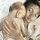 Order Mom and baby, picture in the nursery, mom hugs baby. myfoxyart (MyFoxyArt). Livemaster. . Pictures Фото №3