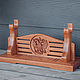 Подставка для 1 меча сапеле с гербом. Подставки. CNC-Wood. Ярмарка Мастеров.  Фото №4