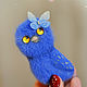 Owl with butterfly felted brooch. Brooches. Felt toy fromKristina Antropova. Online shopping on My Livemaster.  Фото №2