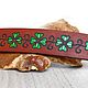 Leather bracelet with Lucky shamrock. Hard bracelet. Made In Rainbow. Online shopping on My Livemaster.  Фото №2