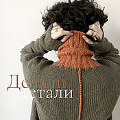 Одежда handmade. Livemaster - original item Alpaca Knitted Sweater for women, woolen jumper soft green. Handmade.
