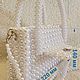 жемчужная сумка ручной работы. Сумка-тоут. GALA-CRYSTAI-BAGS - сумки из бусин. Ярмарка Мастеров.  Фото №6