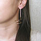 Long earrings without stones 'Spiral' gold-plated earrings. Earrings. Irina Moro. My Livemaster. Фото №6