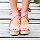 Leather womens sandals Hoda . Shoes for spring and summer leather, Slingbacks, Denpasar,  Фото №1