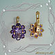 Earrings 'Chamomile (oval)' gold 585 with natural amethysts. Earrings. MaksimJewelryStudio. My Livemaster. Фото №4