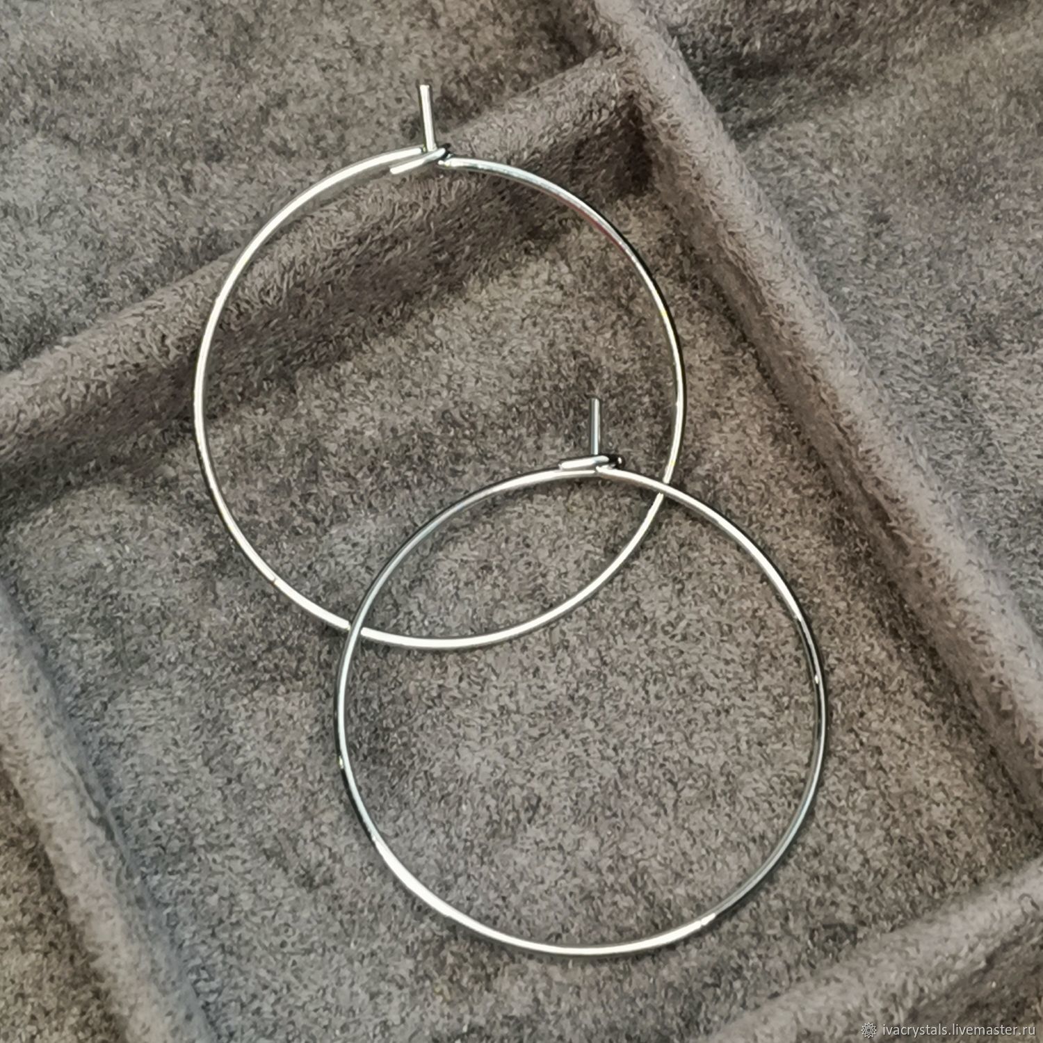 Основа для серег Кольца 30 мм Южная Корея, Серебро, Ос02 купить в ...