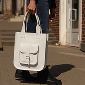 Сумки и аксессуары handmade. Livemaster - original item Women`s white leather bag. Handmade.