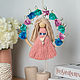 Order Macrame doll. Angel in the ring rose dress. Textile Shop Natalya. Livemaster. . Interior elements Фото №3