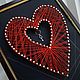 Картина-валентинка string art сердечко, Стринг-арт, Запорожье,  Фото №1
