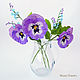 A bunch of 'Pansy-forget-me-nots' from polymer clay. Bouquets. Mozza-Flowers. Online shopping on My Livemaster.  Фото №2