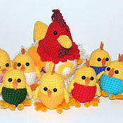 Куклы и игрушки handmade. Livemaster - original item Knitted chicken with chicken eggs. Game for kids.. Handmade.
