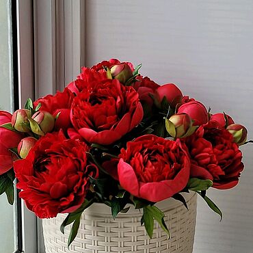 Цветы и флористика ручной работы. Ярмарка Мастеров - ручная работа Пионы. Handmade.