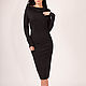 Black dress with draped collar. Dresses. 'K. O.' women's clothing. Online shopping on My Livemaster.  Фото №2
