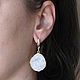 Earrings with white quartz, earrings with quartz, earrings gift. Earrings. Irina Moro. My Livemaster. Фото №6