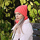 Заказать Knitted beanie hat for a girl made of hypoallergenic yarn. Vyazanye izdeliya i MK iz Alize Puffi. Ярмарка Мастеров. . Caps Фото №3