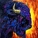 Bull oil painting animals animal painting, Pictures, St. Petersburg,  Фото №1