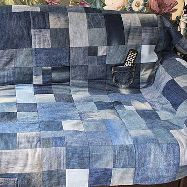 Стёганое одеяло-плед из старых джинсов: мастер-класс — ремонты-бмв.рф